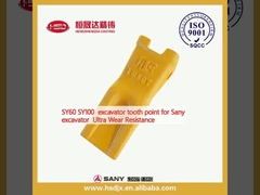 SY60 SY100 titik gigi excavator untuk Sany excavator Ultra Wear Resistance