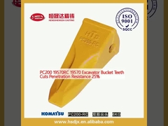 PC200 19570RC 19570 Excavator Bucket Teeth Cuts Resistensi Penetrasi 25%