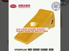 E345 1U3552 1U3552RC 1U3552TL Excavator Bucket Flat Teeth Untuk Kuning