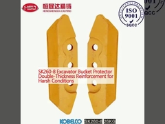 SK260-8 Pelindung Ember Excavator Pengukuhan Ketebalan Ganda untuk Kondisi Kekerasan
