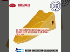 DH500 27131236 DOOSAN Excavator Bucket Teeth Struktur Bentuk Gigi yang Dioptimalkan