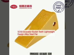 SG50 Excavator Bucket Teeth Desain Ringan Alloy Steel Flat