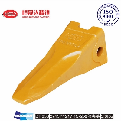 DH258 DH220 2713Y1217 2713Y1217RC DOOSAN Bucket Teeth desain tubuh gigi yang menebal