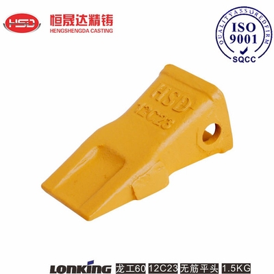 LG60 12C23 Lonking Excavator Bucket Teeth Anti-slip permukaan gigi datar