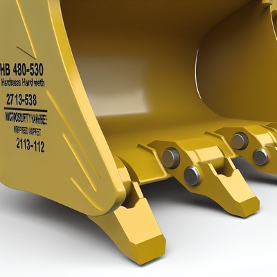 HB 480-530 Hardness Excavator Bucket Teeth dengan lebar standar dan adaptor 2713-1218 untuk aplikasi penggalian tugas berat
