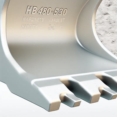HB 480-530 Kekerasan Excavator Bucket Teeth dengan Lebar Standar dan 3-5 Kekerasan